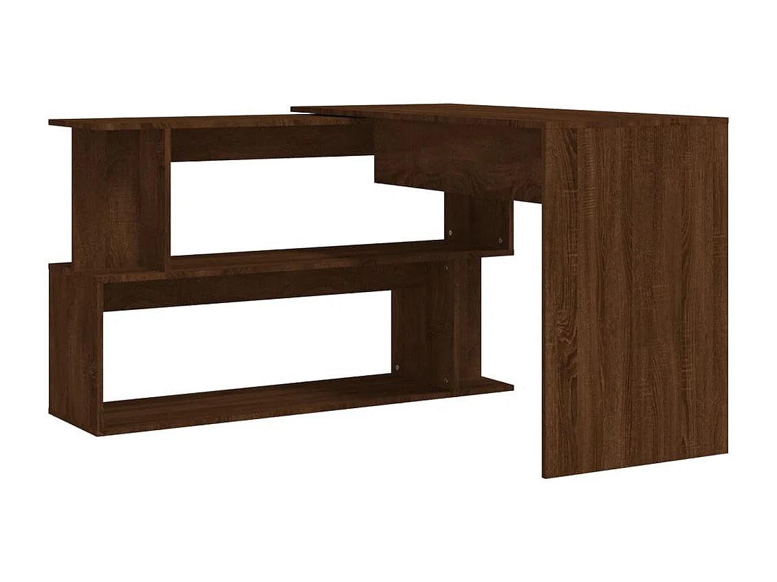 Eckschreibtisch Braun Eichen-Optik 200x50x76 cm Holzwerkstoff