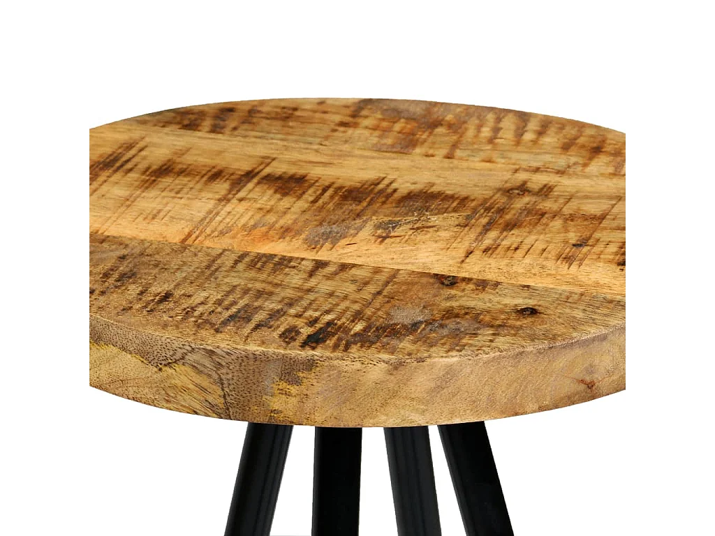 Sgabelli da Bar 2 pz in Legno Massello di Mango
