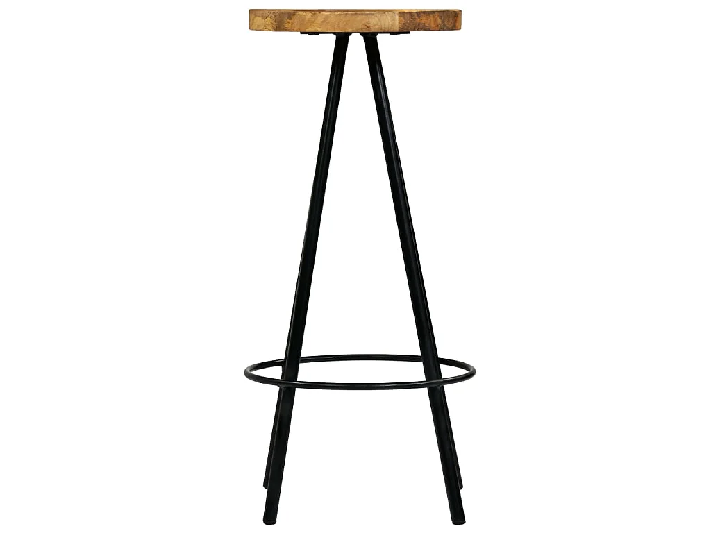 Chaises de bar lot de 2 bois de manguier solide