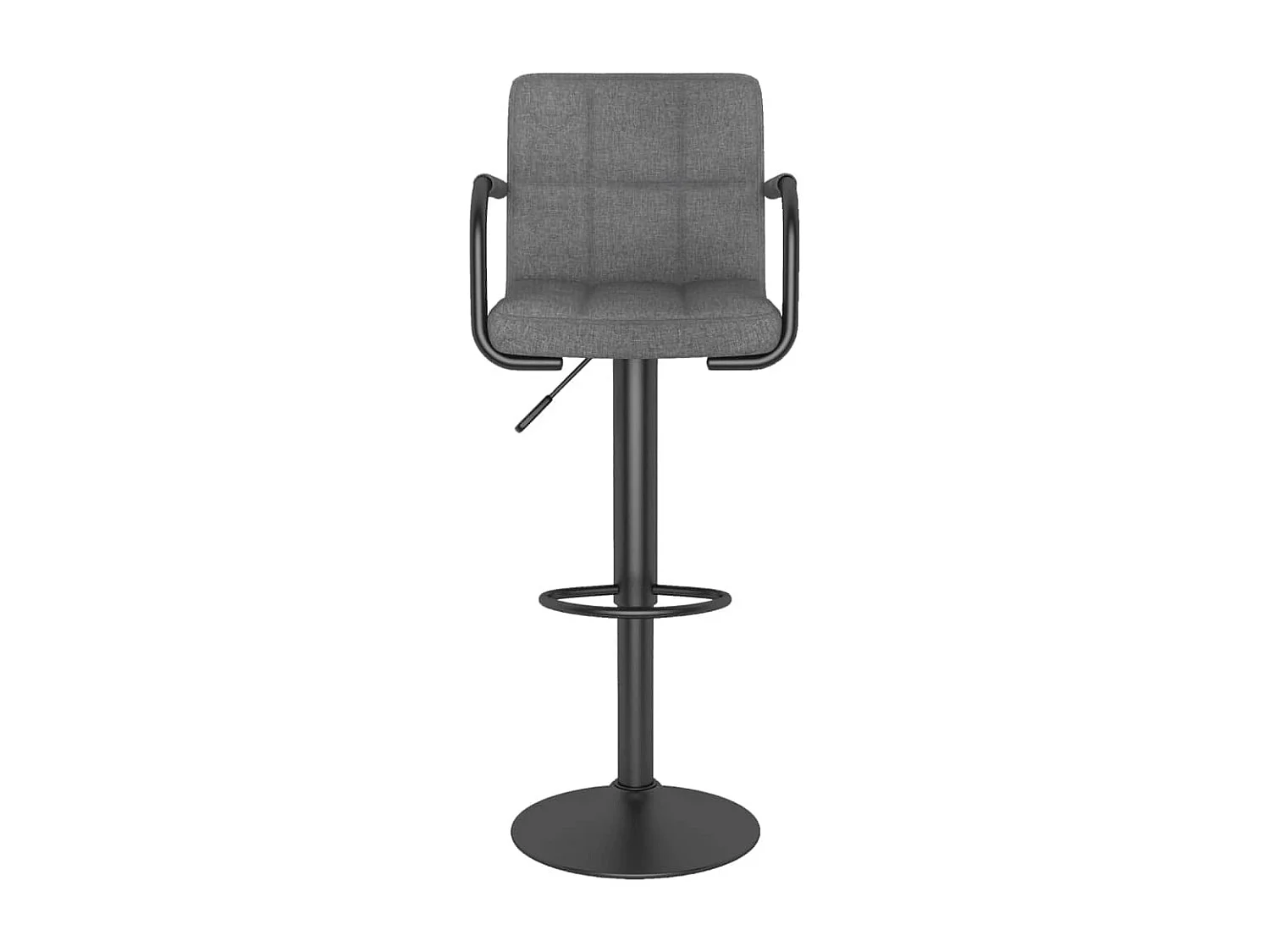 Tabourets de bar lot de 2 gris clair tissu