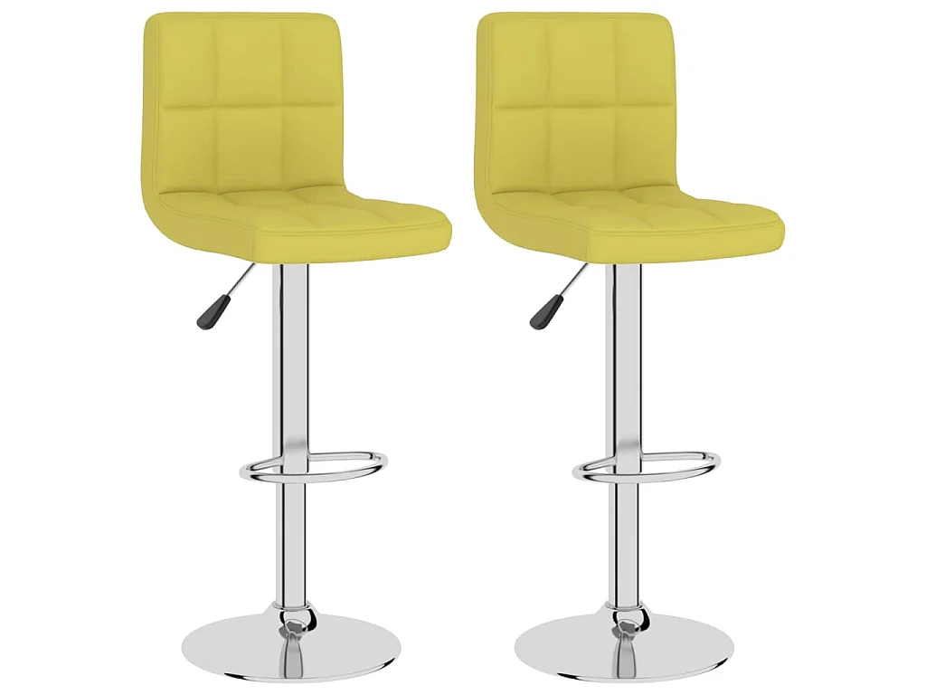 Tabourets de bar lot de 2 vert tissu