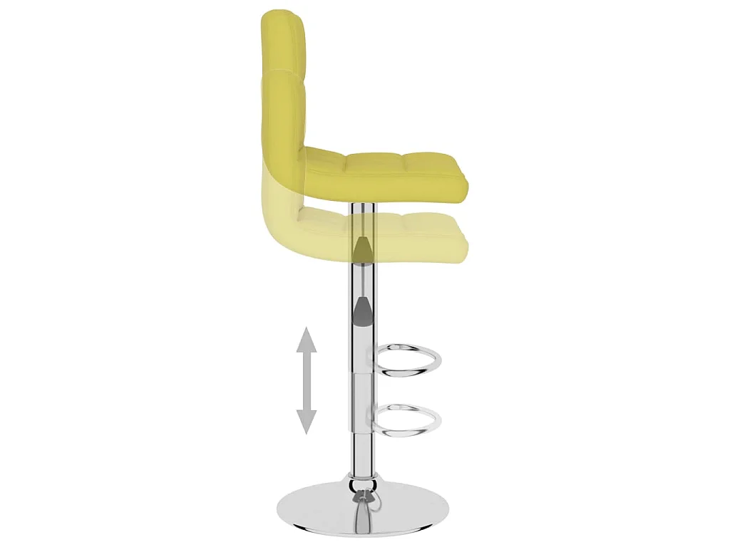 Tabourets de bar lot de 2 vert tissu