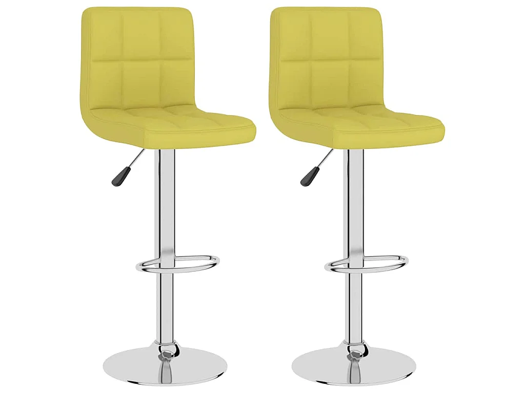 Tabourets de bar lot de 2 vert tissu