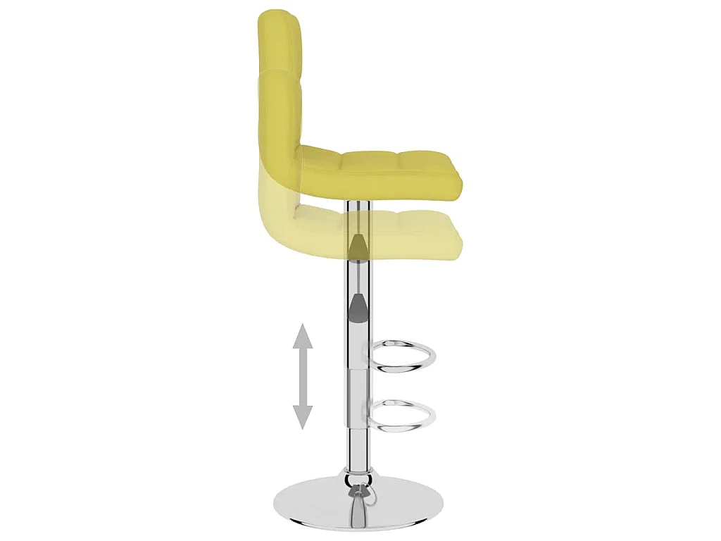 Tabourets de bar lot de 2 vert tissu