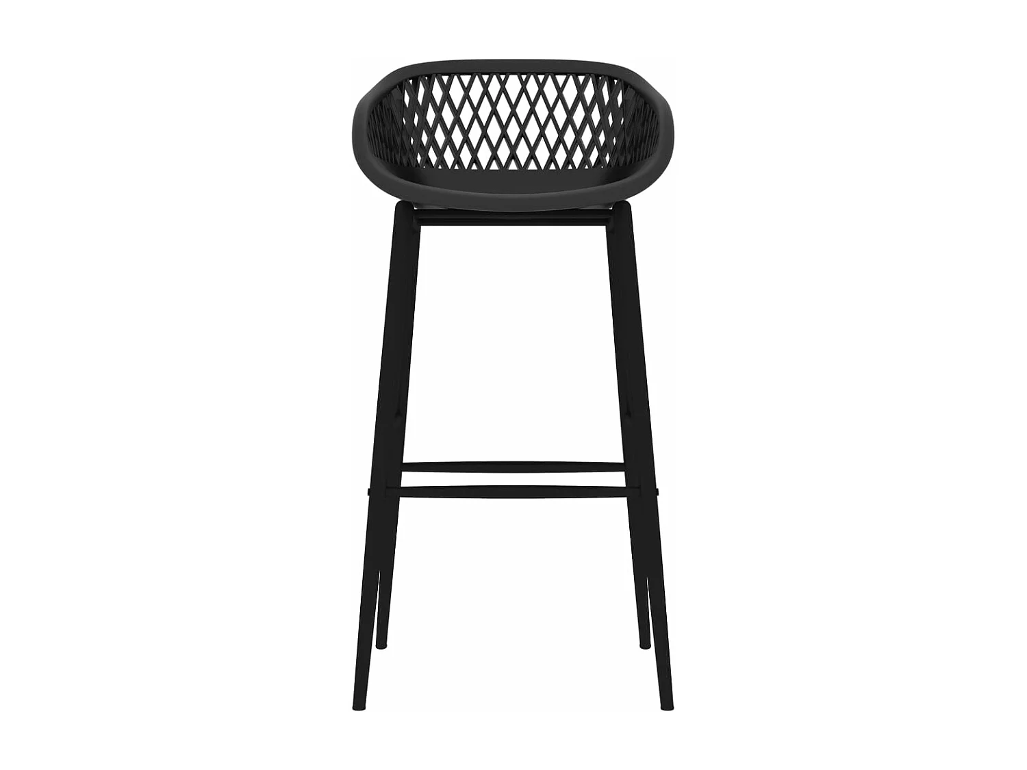 Chaises de bar lot de 4 noir