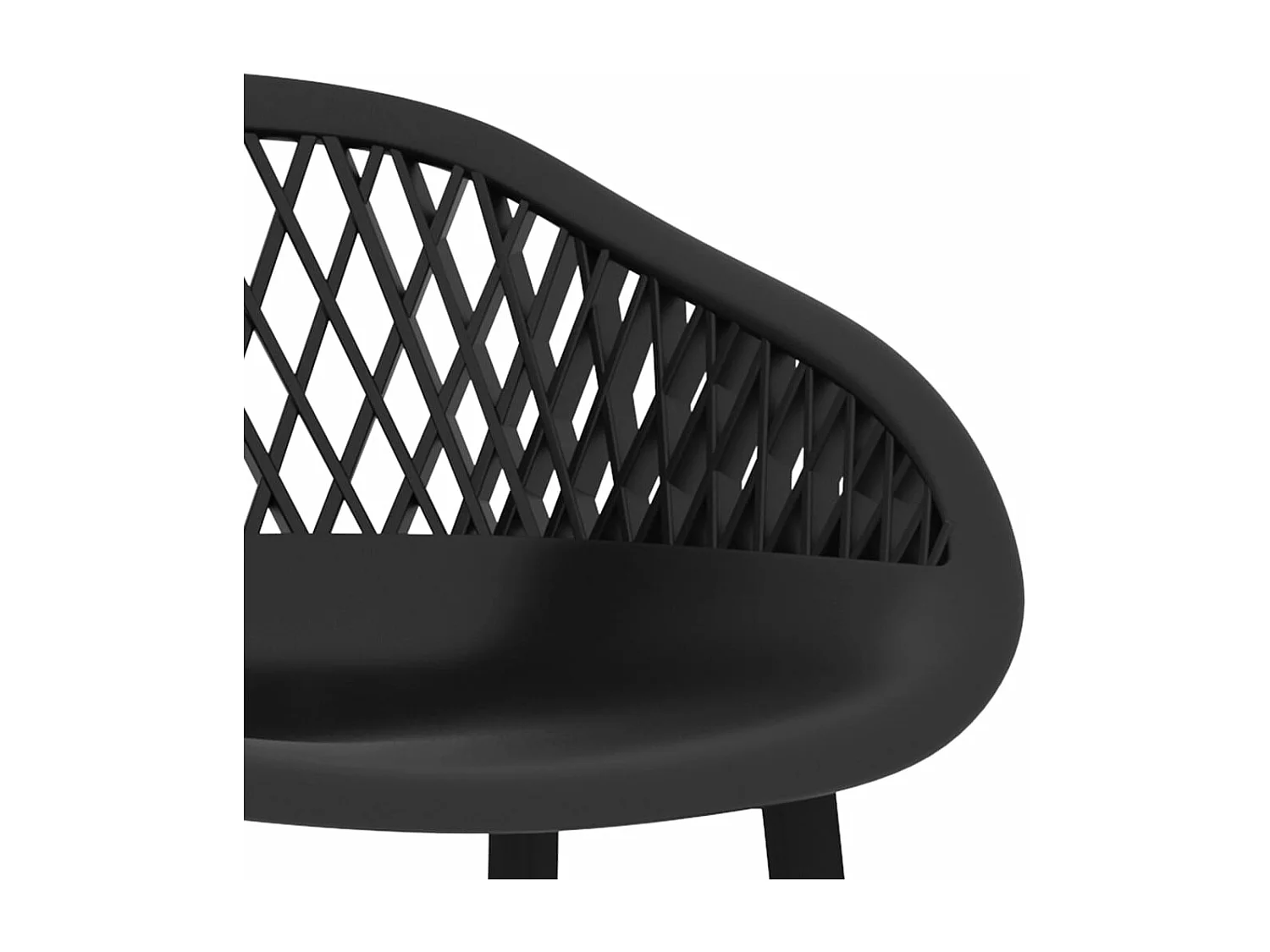 Chaises de bar lot de 4 noir