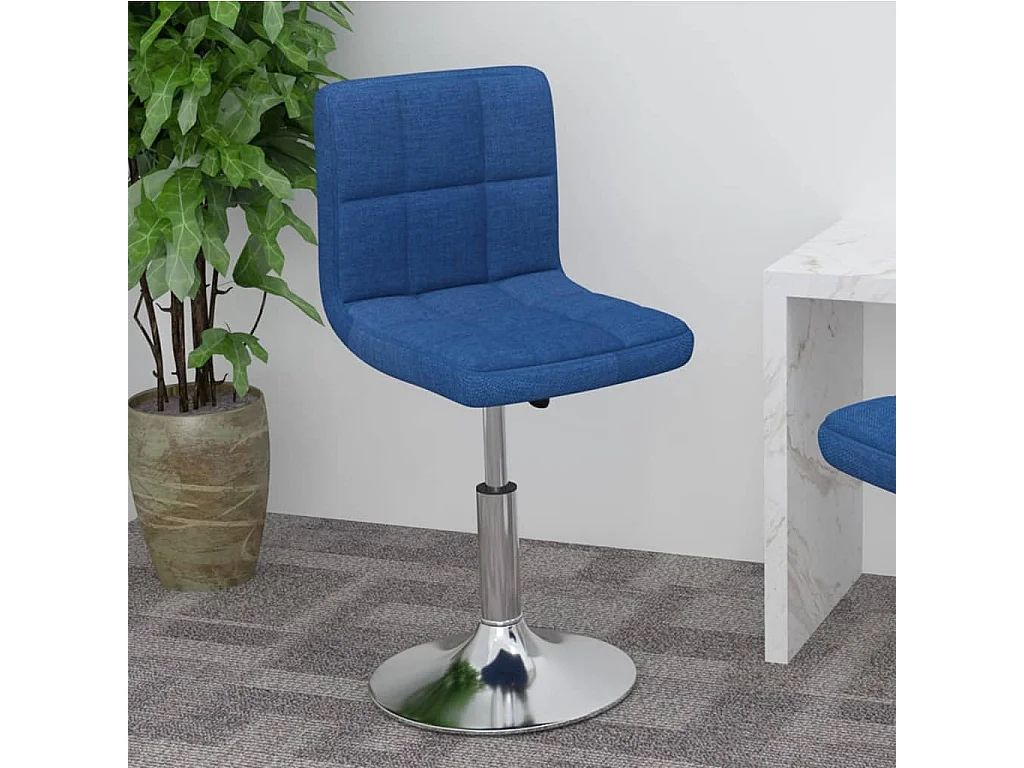 Drehbarer Barhocker Blau Stoff