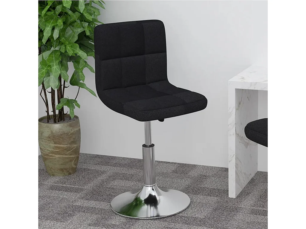 Banco de bar giratório tecido preto