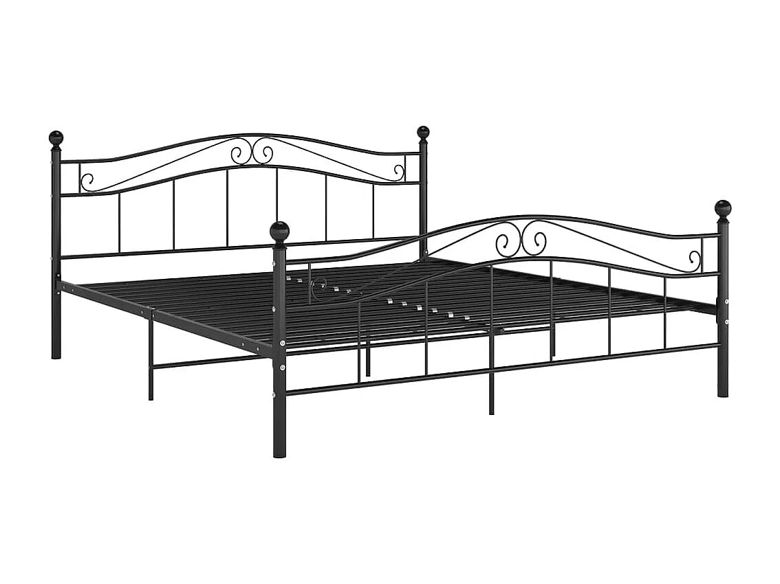 Bedframe metaal zwart 160x200 cm