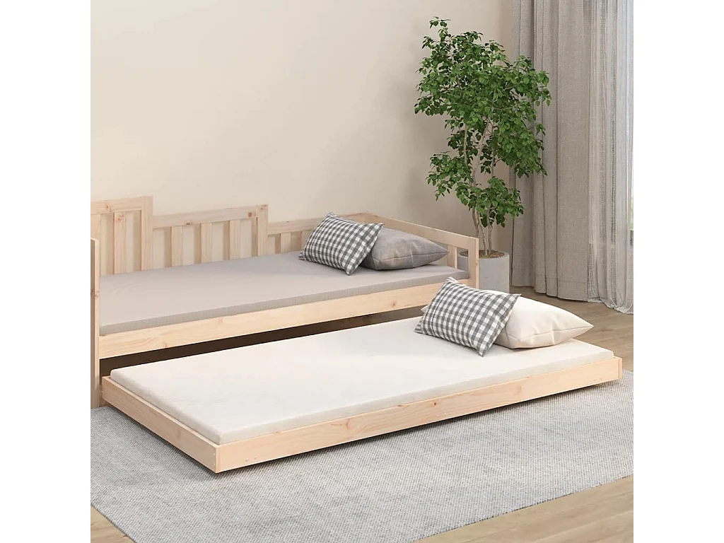 Cama sem colchão 100x200 cm madeira de pinho maciça