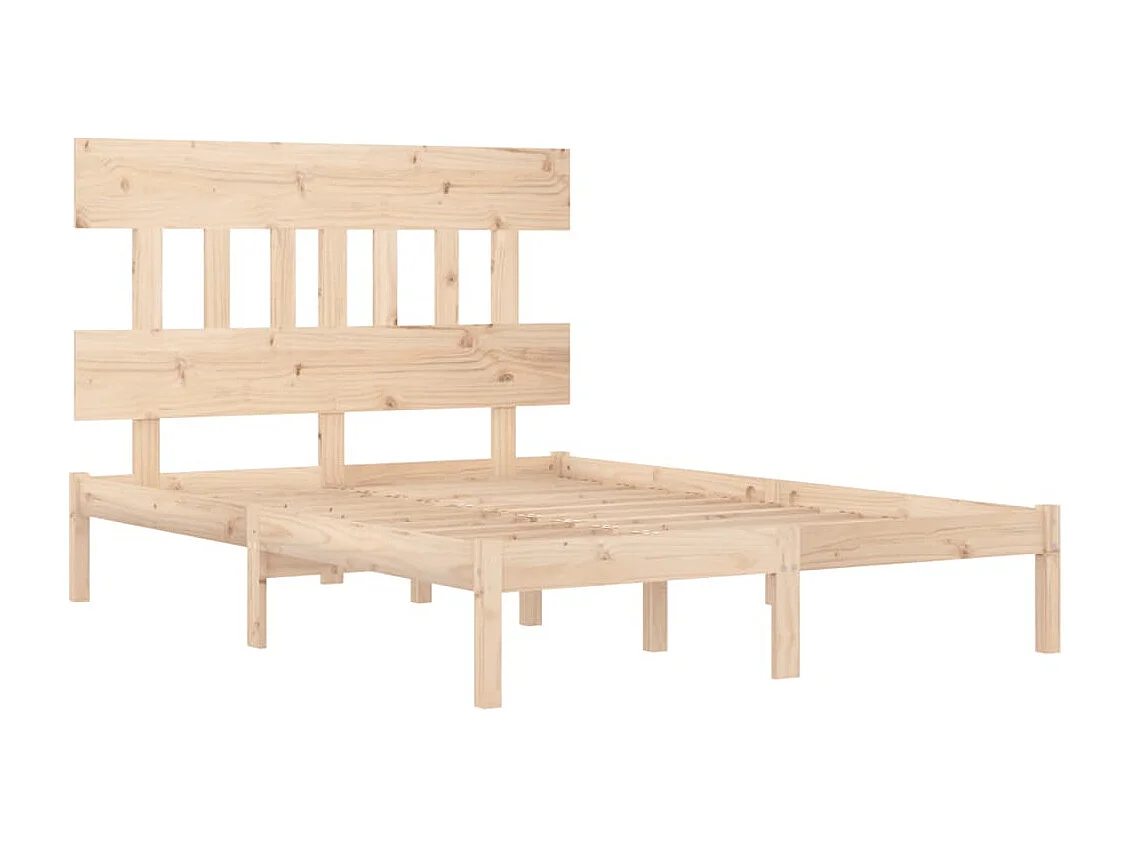 Cadre de lit sans matelas 140x190 cm bois massif