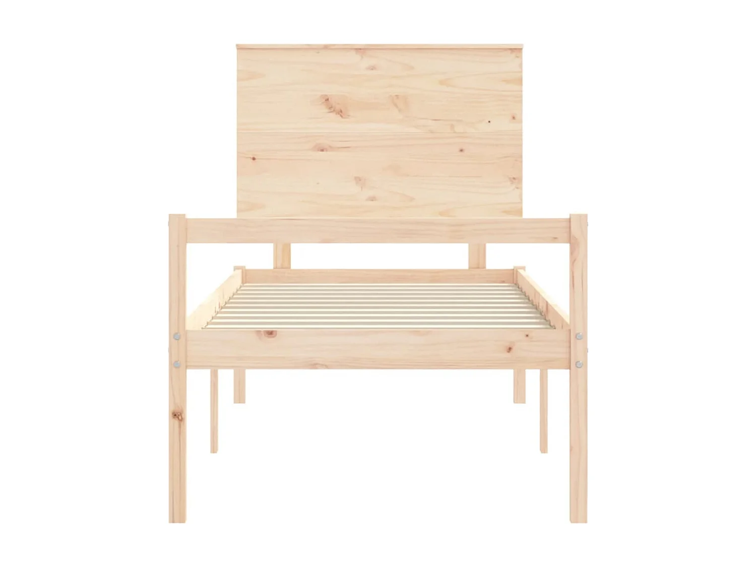 Seniorenbed met hoofdbord massief hout