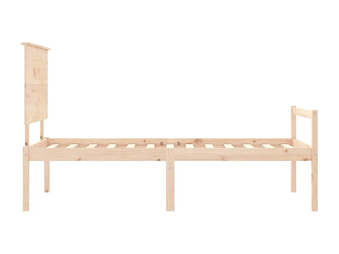 Seniorenbed met hoofdbord massief hout