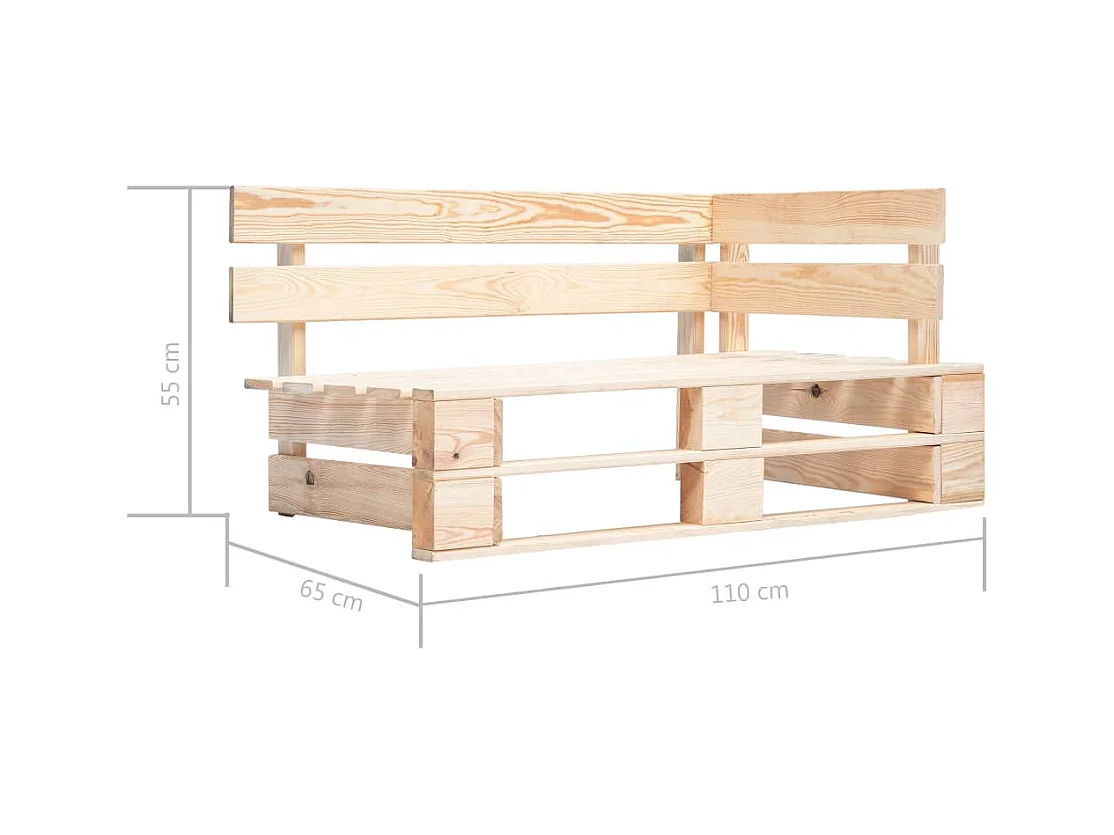 6-delige Loungeset pallet met kussens geïmpregneerd grenenhout