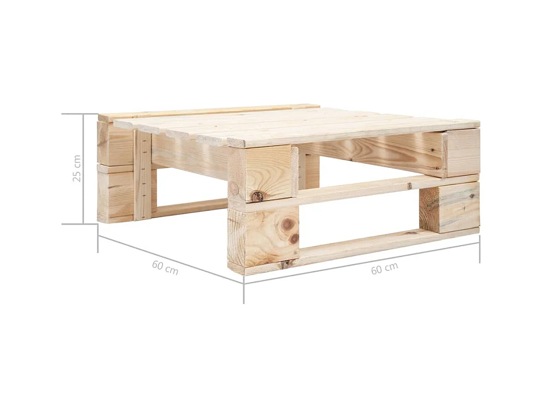 6-delige Loungeset pallet met kussens geïmpregneerd grenenhout