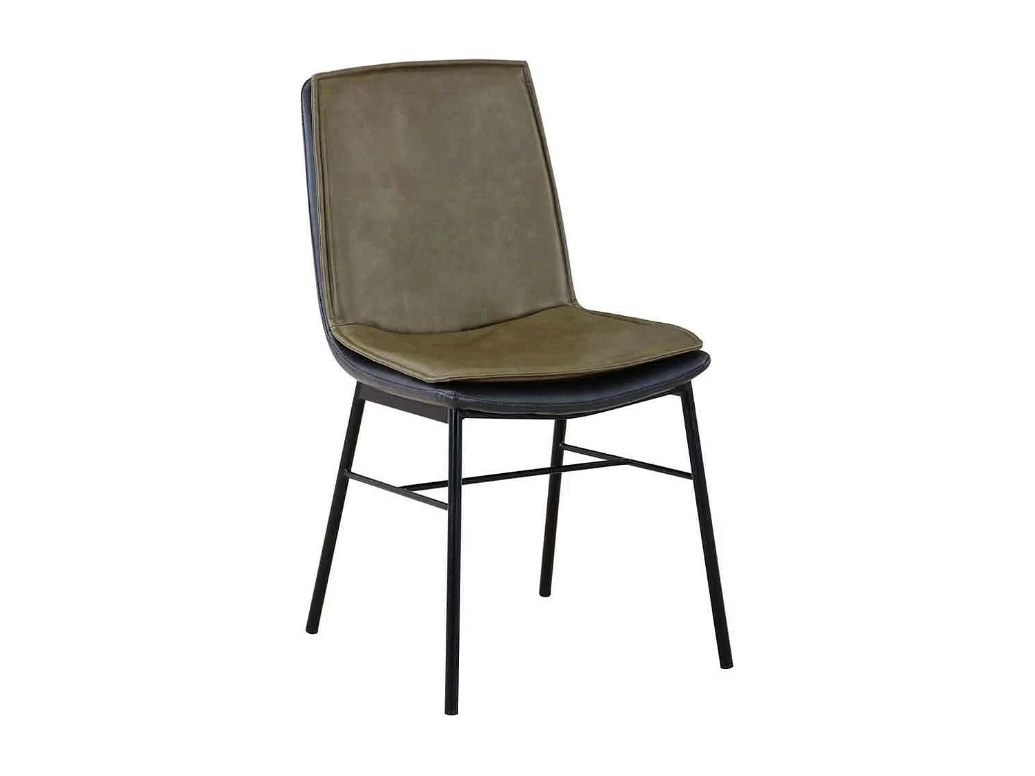 Lot de 2 Chaises Design "Brady" 84cm Vert & Gris