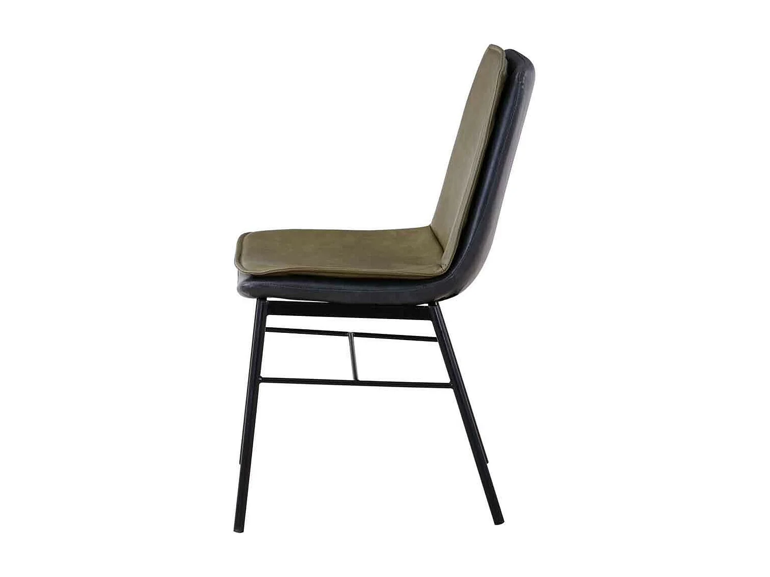 Lot de 2 Chaises Design "Brady" 84cm Vert & Gris