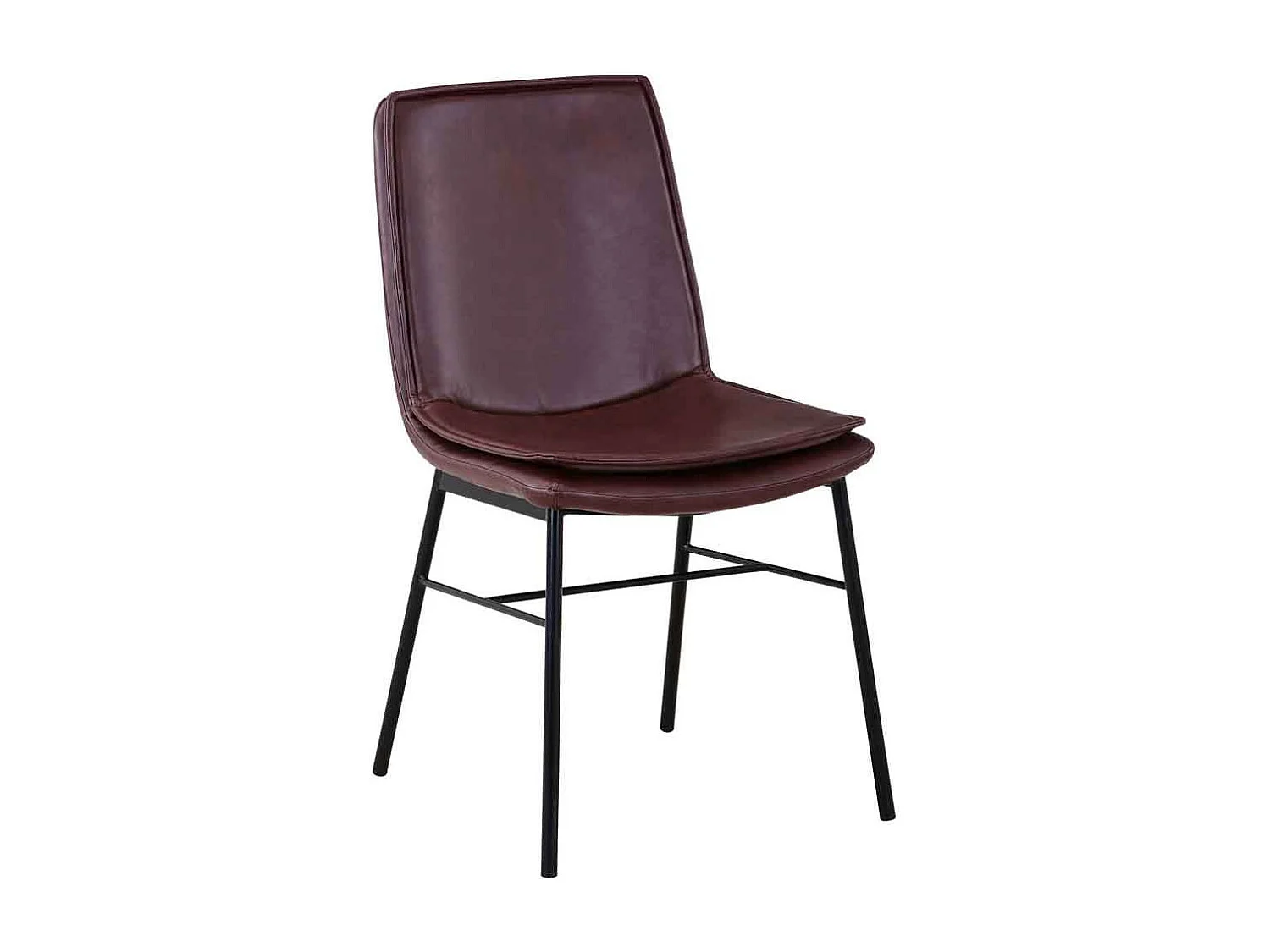 Lot de 2 Chaises Design "Brady" 84cm Marron Clair & Foncé