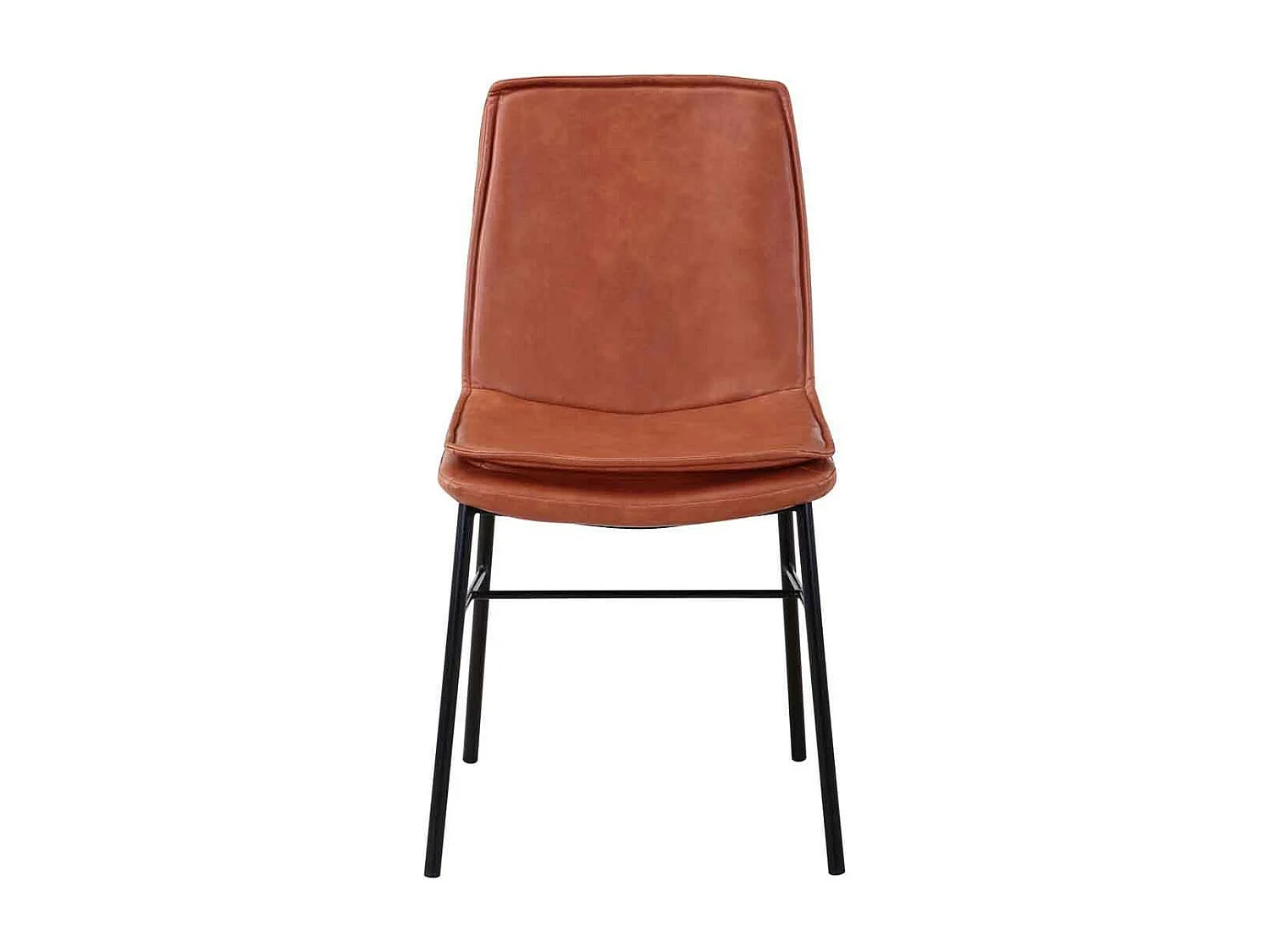 Lot de 2 Chaises Design "Brady" 84cm Cognac