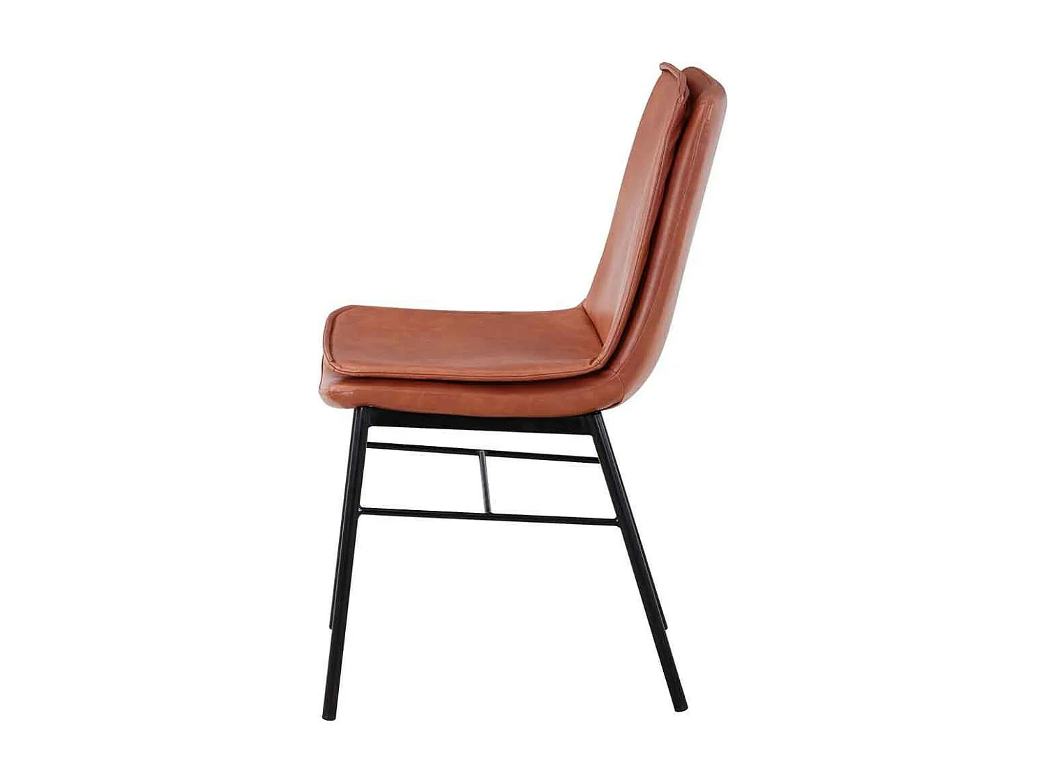 Lot de 2 Chaises Design "Brady" 84cm Cognac