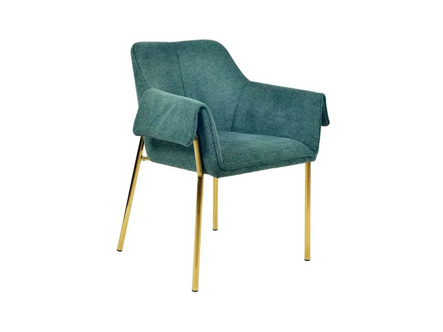Chaise Design "Kelsey" 82cm Vert Foncé & Or