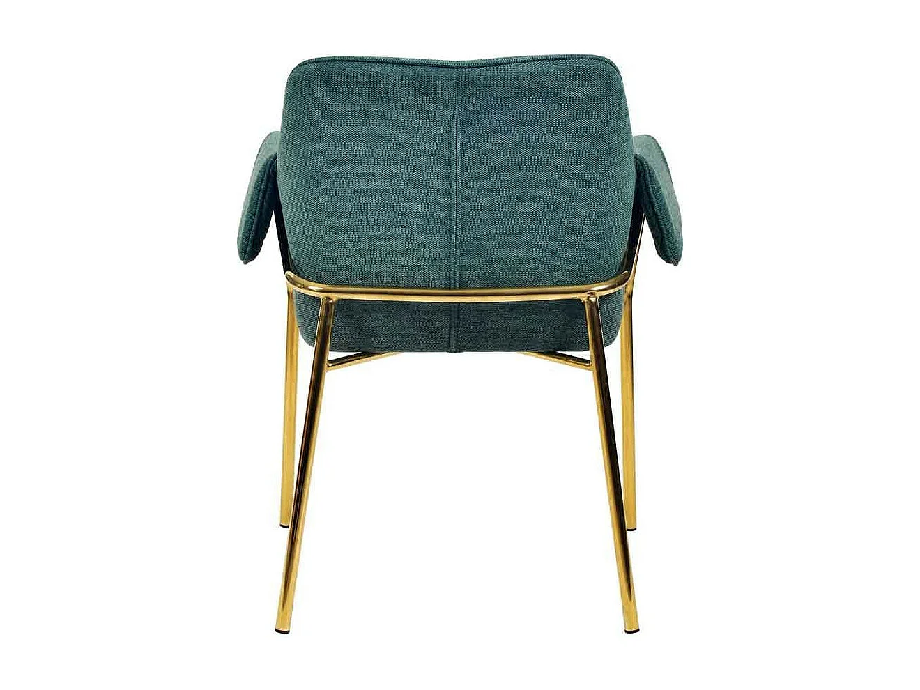 Chaise Design "Kelsey" 82cm Vert Foncé & Or