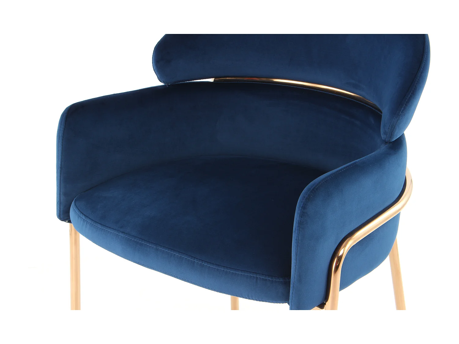 Eetkamerstoel Elva - Blauw / Rosegoud