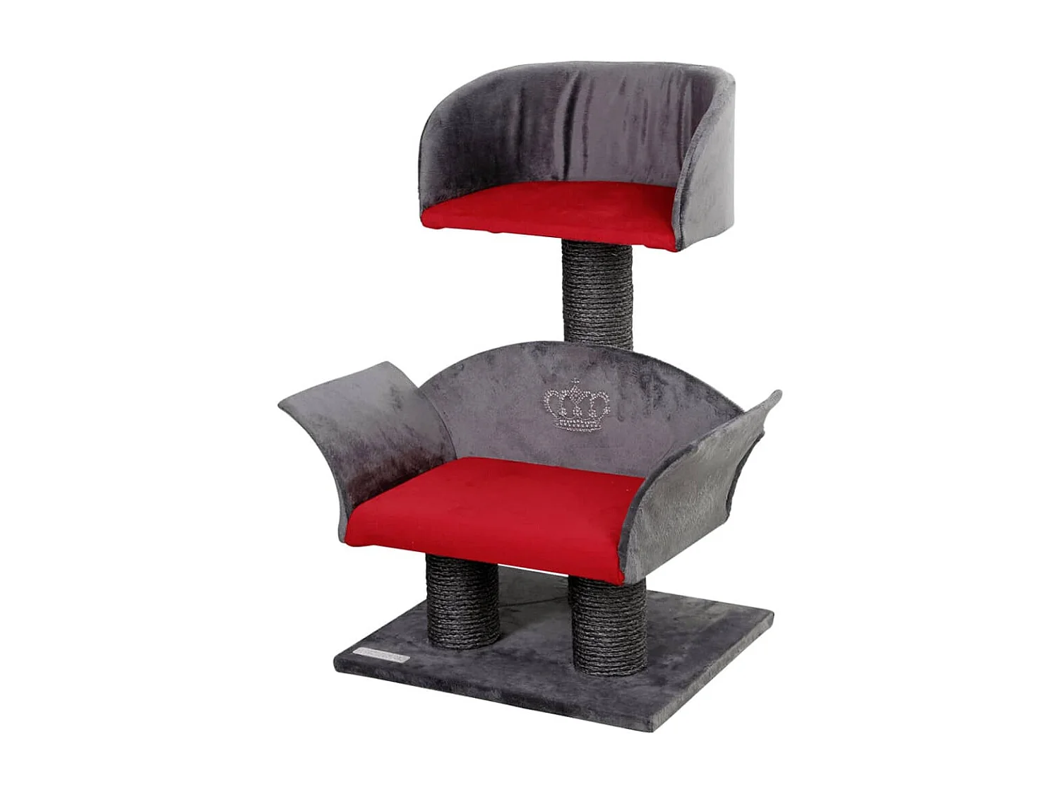 Arbre à chats Lounge Deluxe Gris et rouge 81548