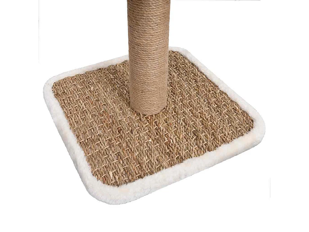 Árvore p/ gatos c/ túnel superior e brinquedo 49cm erva marinha