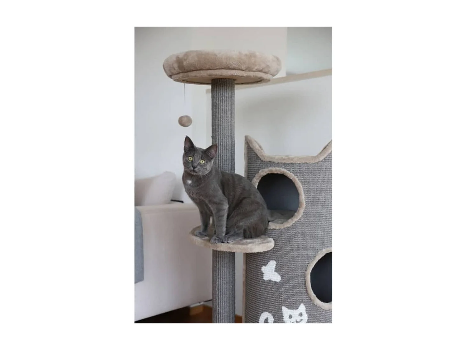 Arbre à chat Tiana 130 cm Gris