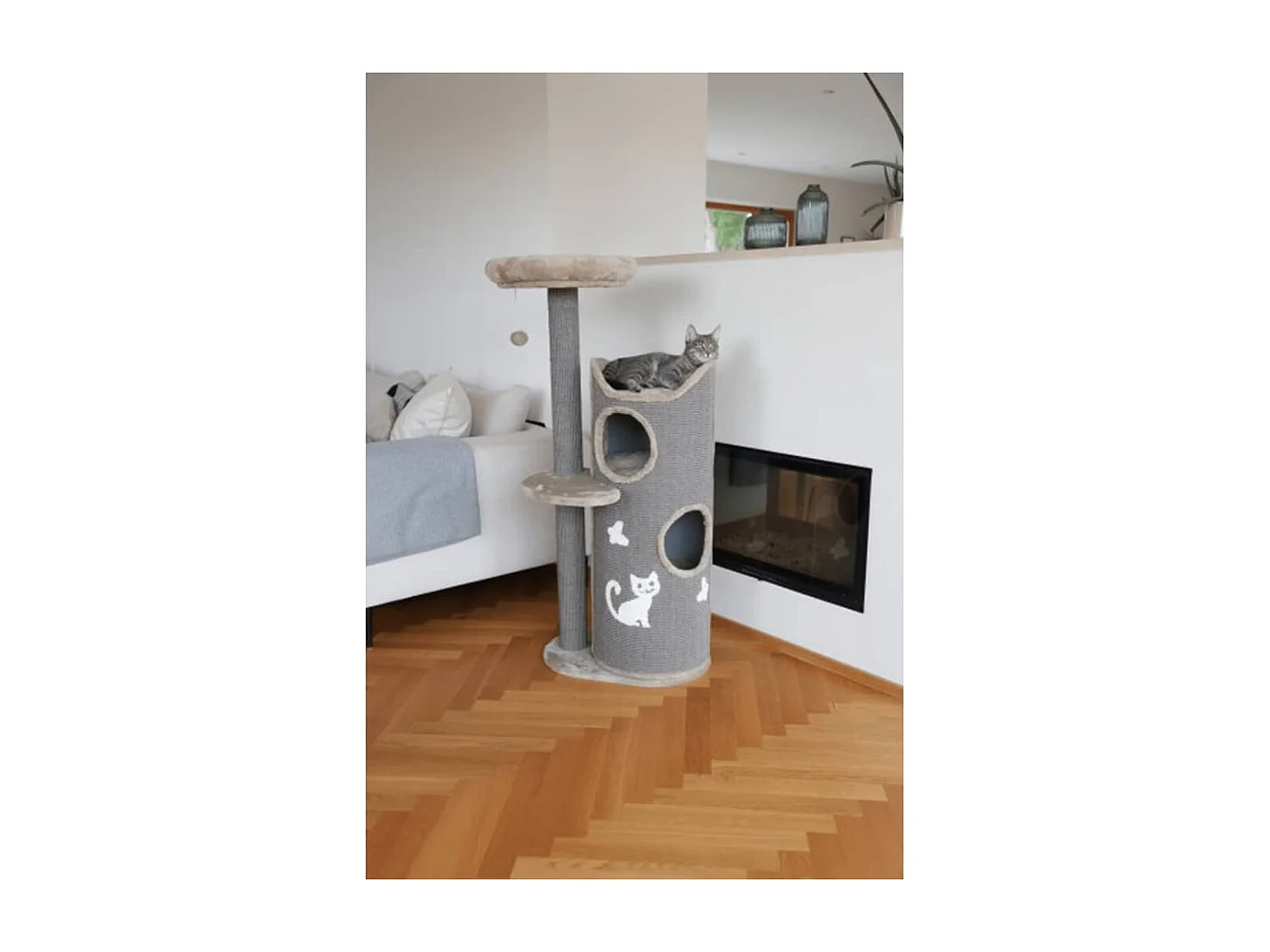 Arbre à chat Tiana 130 cm Gris