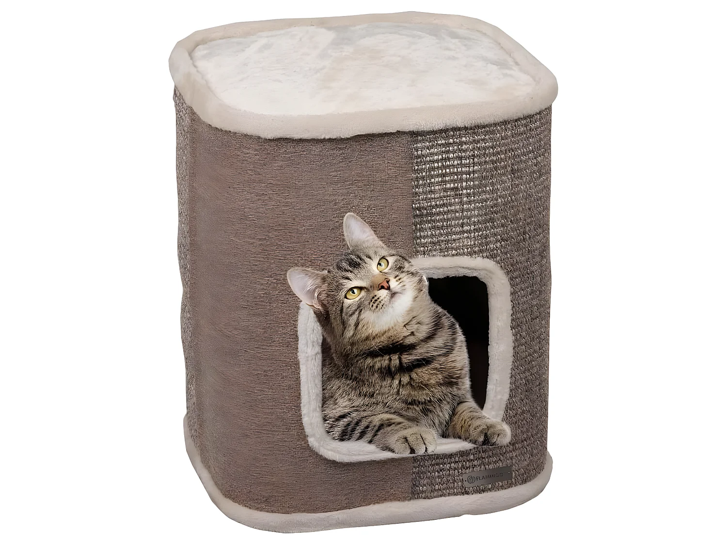 Arbre à chat 2 en 1 George S 40x40x49 cm Beige