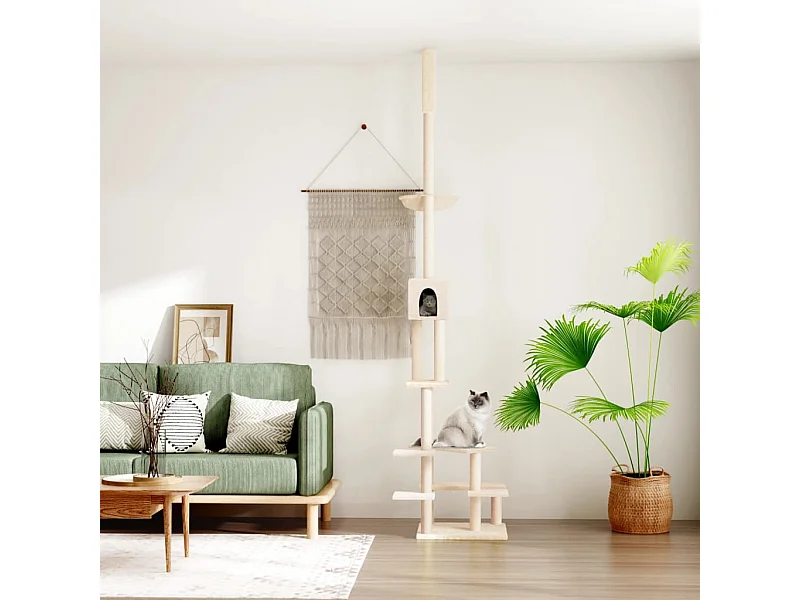 Kratzbaum Deckenhoch Creme 268,5-294,5 cm