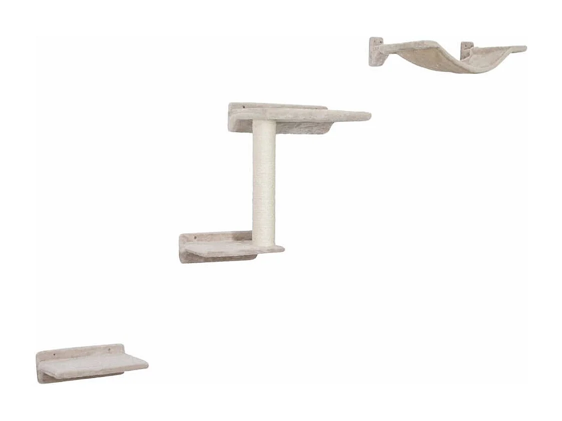 Katzen-Kletterwand Zugspitze Holz Beige