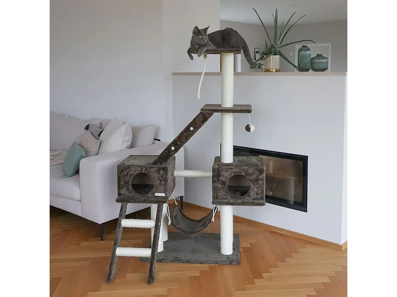 Kratzbaum Granat 150 cm Dunkelgrau