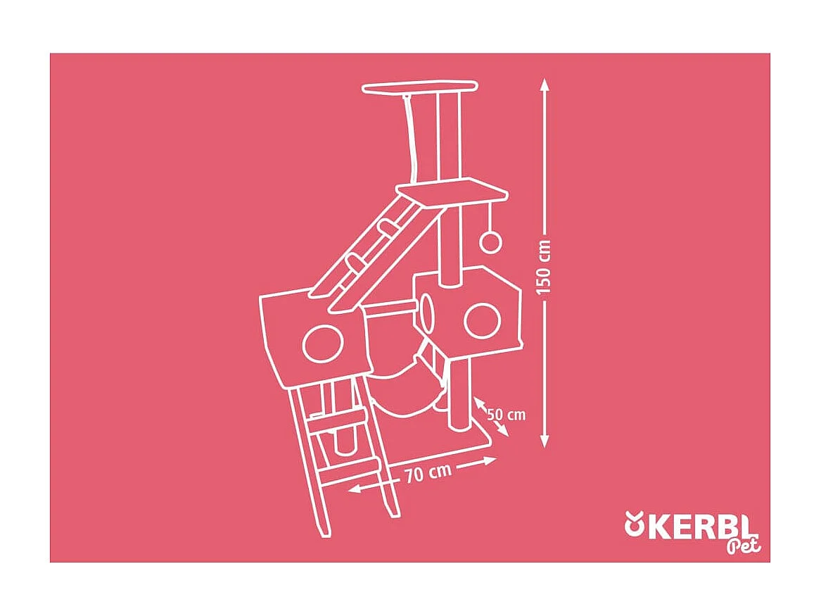 Arbre à chat Granat 150 cm Gris foncé