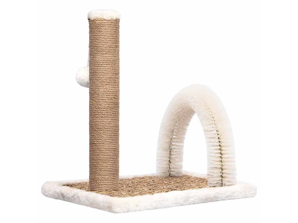 Kattenkrabpaal met borstelboog en krabpaal