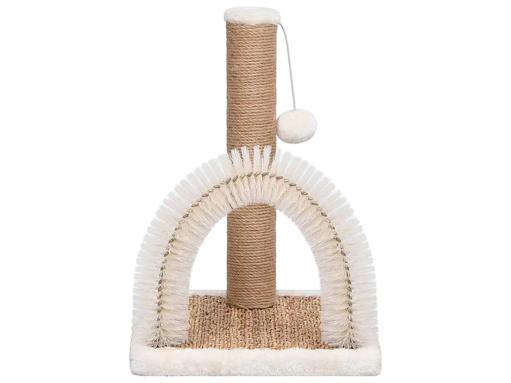 Kattenkrabpaal met borstelboog en krabpaal