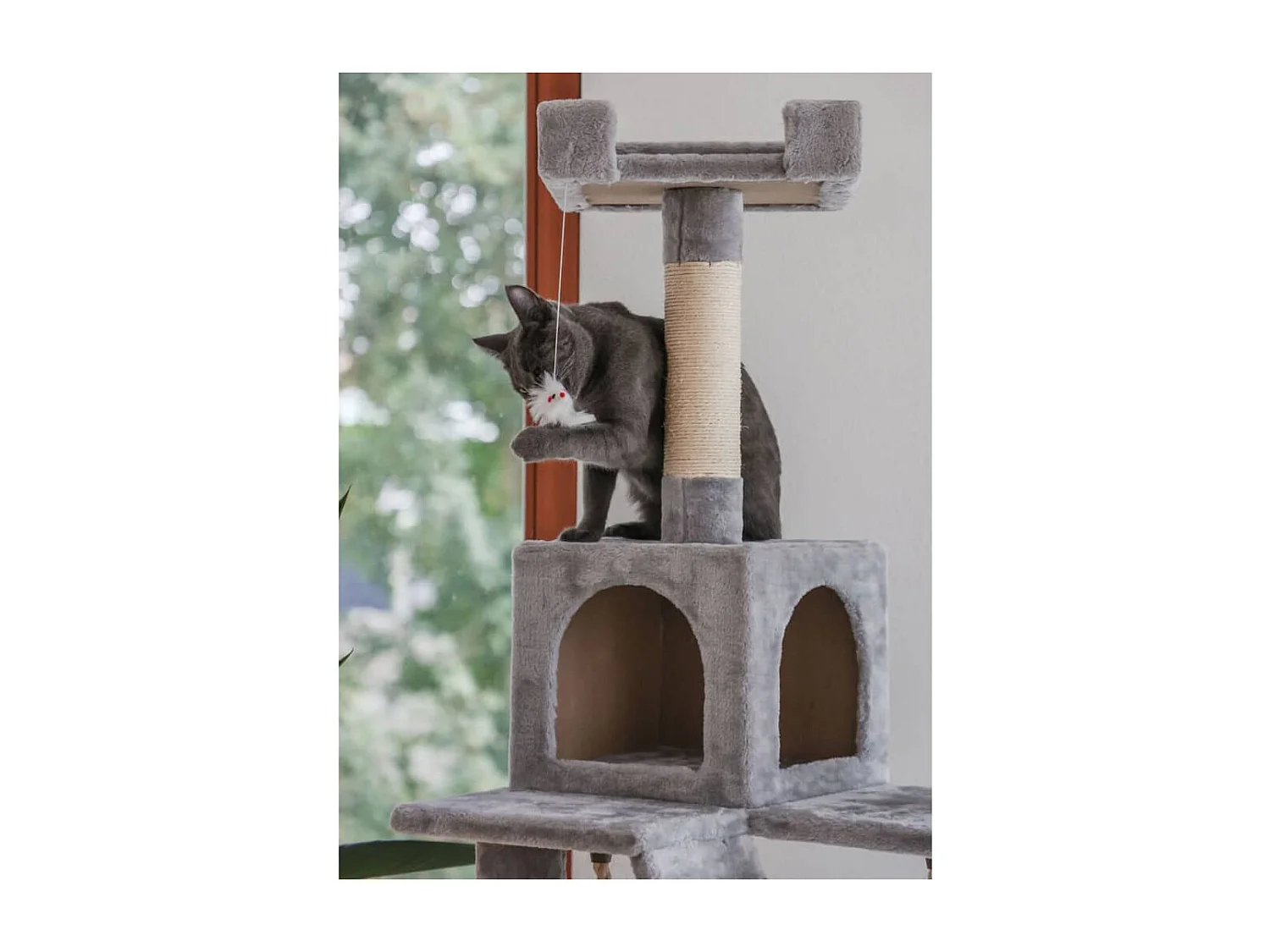 Arbre à chat Square 178 cm Gris clair