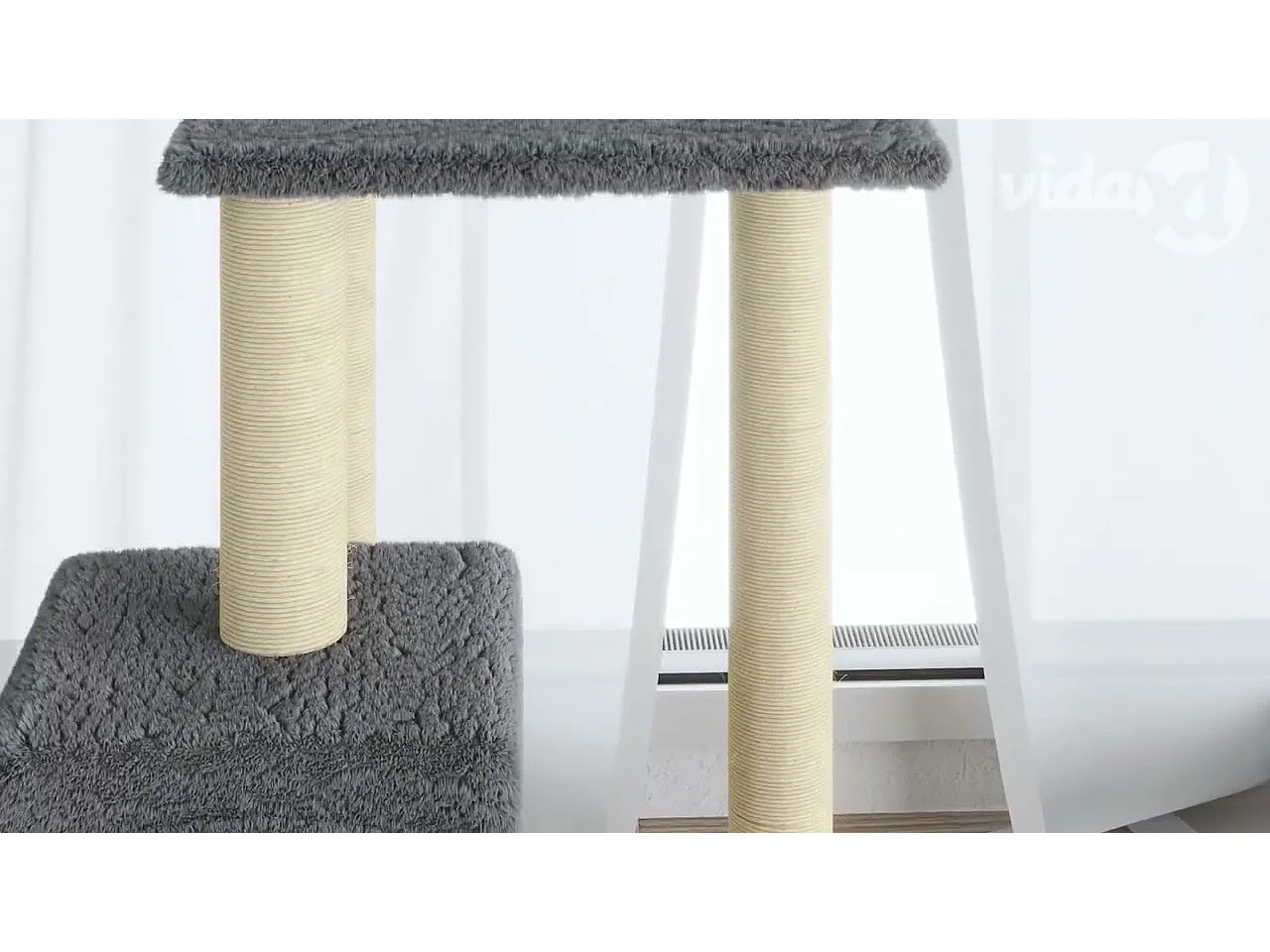 Arbre à chat avec griffoirs en sisal Crème 104 cm