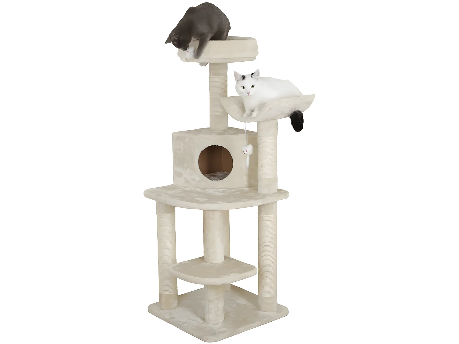 Arbre à chat d'angle Zirkonia 130 cm Crème