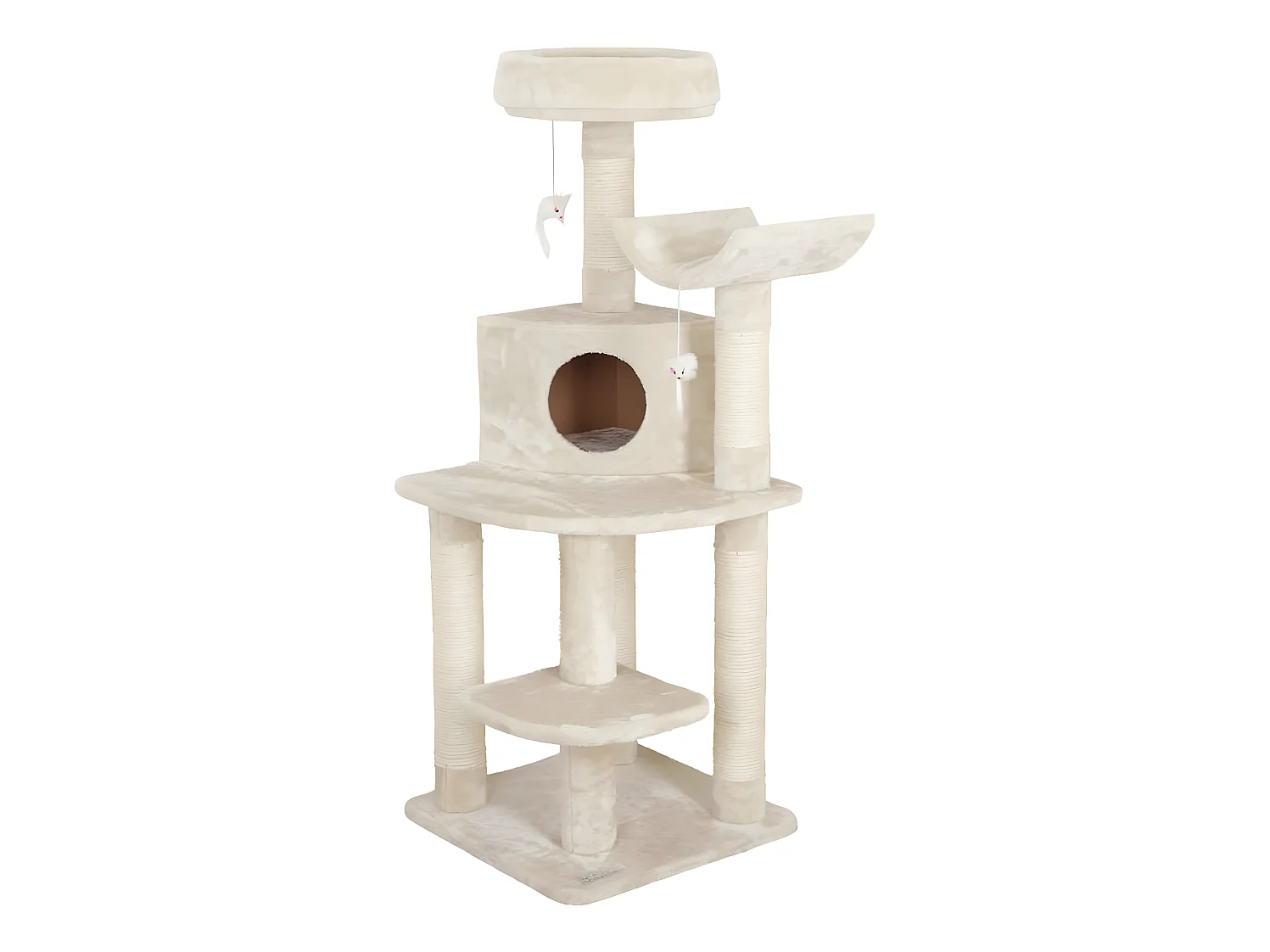 Tiragraffi Angolare ad Albero Zirkonia 130cm Crema
