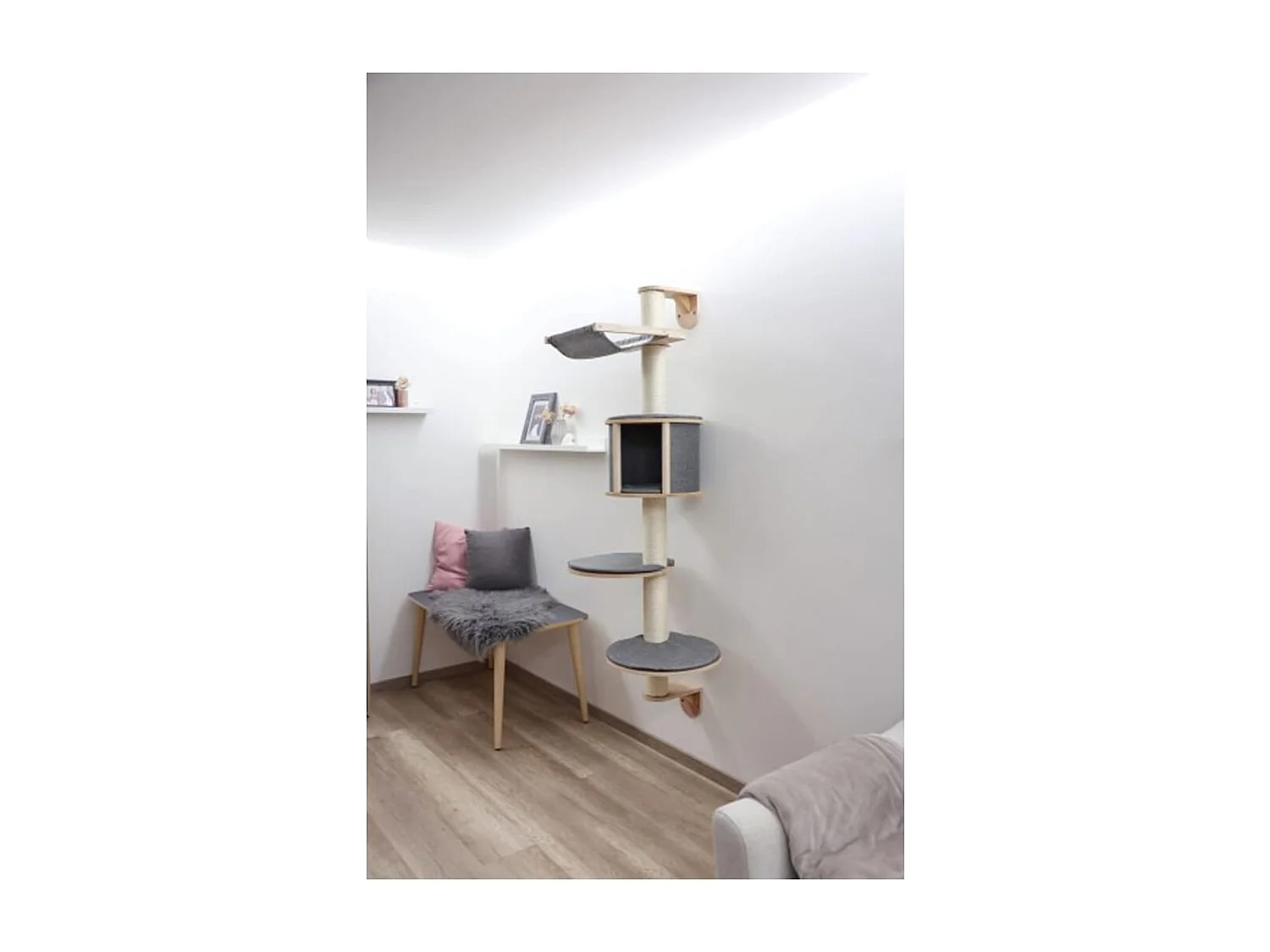 Tiragraffi da Parete Gatti Dolomit Tofana Grigio 168 cm 81540