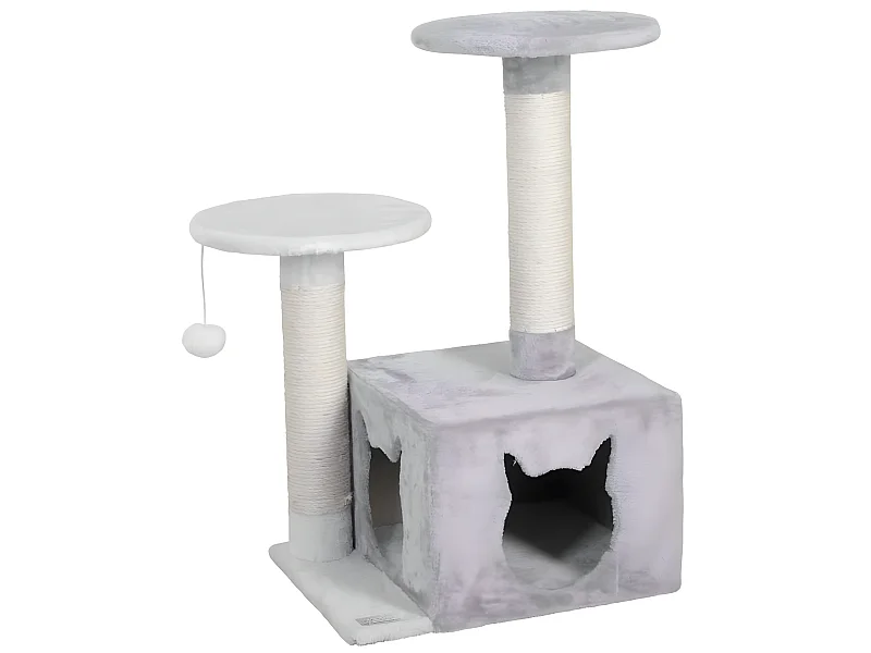 Arbre à chat Saphir Light 80 cm Blanc et gris