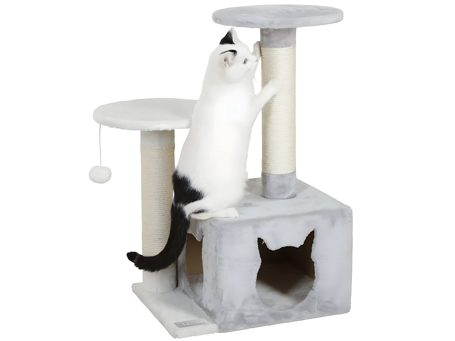 Arbre à chat Saphir Light 80 cm Blanc et gris