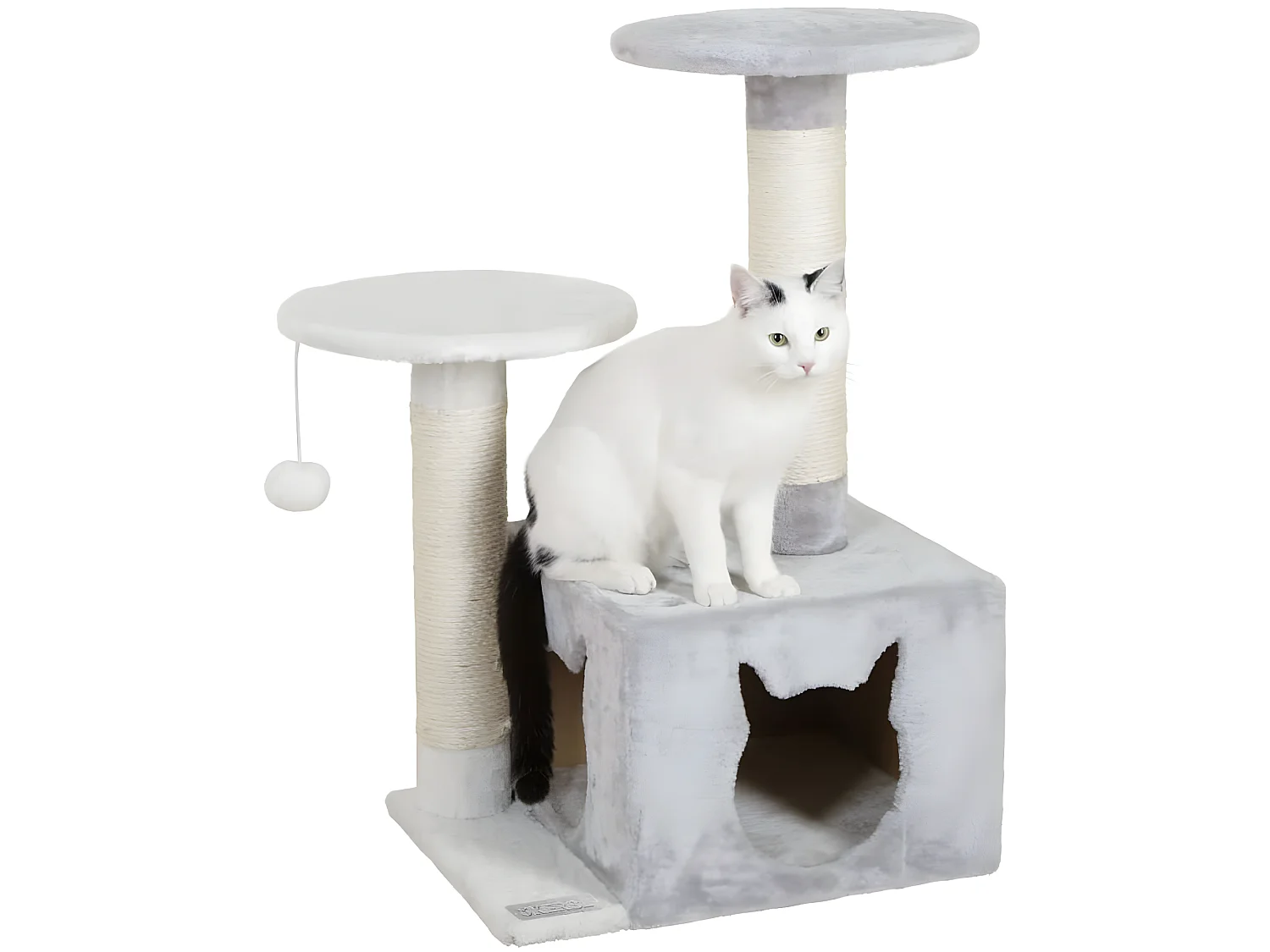 Arbre à chat Saphir Light 80 cm Blanc et gris