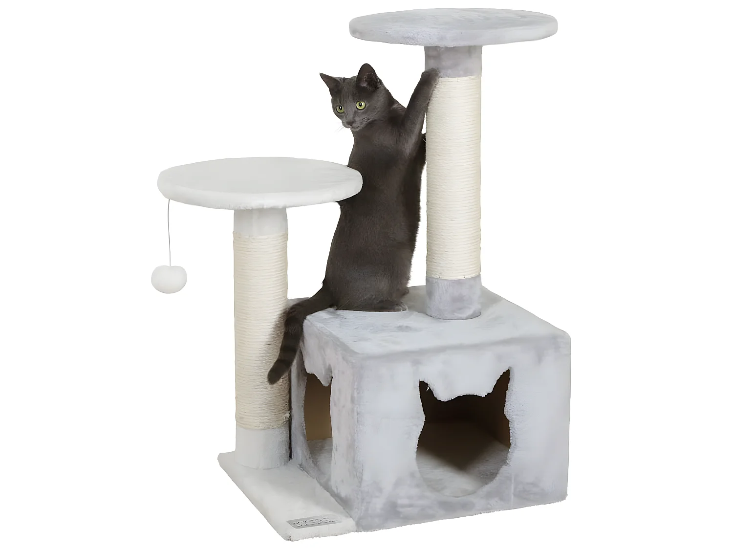 Arbre à chat Saphir Light 80 cm Blanc et gris