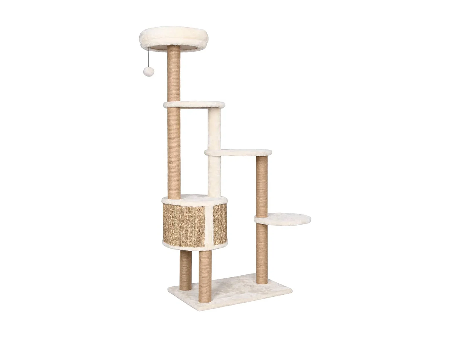 Árbol para gatos cojín lujo poste rascador hierba marina 148 cm