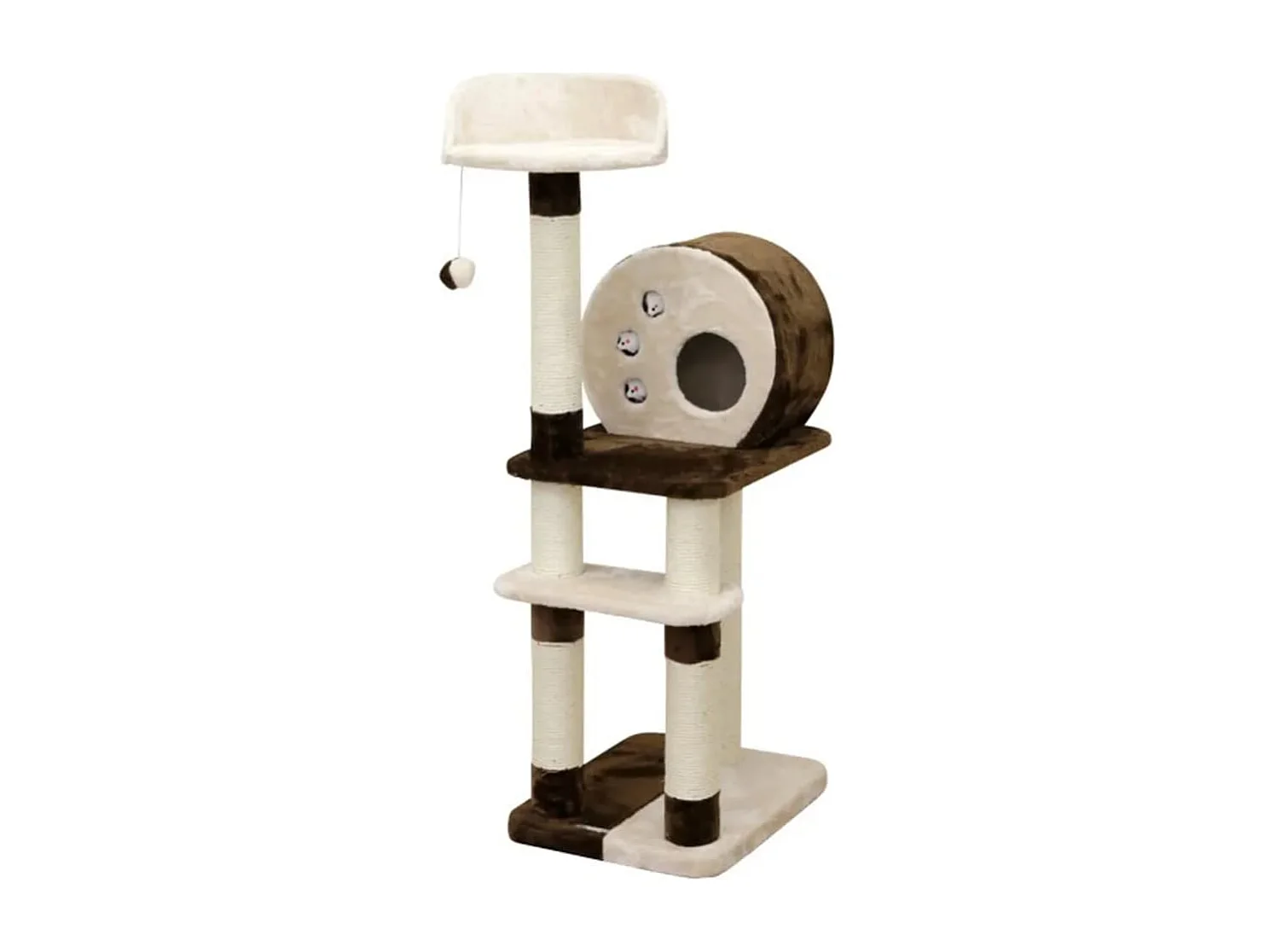 Kattenkrabpaal Planet X 127 cm bruin en beige