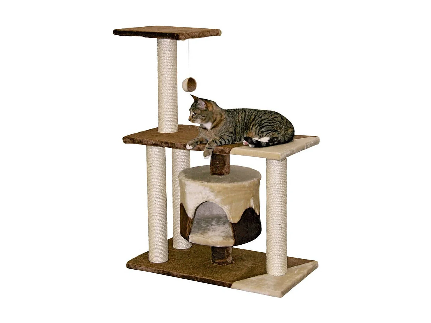 Kattenkrabpaal Jade Pro 96 cm bruin en beige